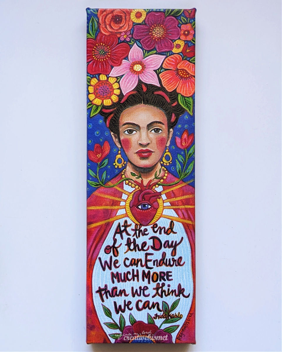Canvas Block Print - Frida Kahlo - Endure