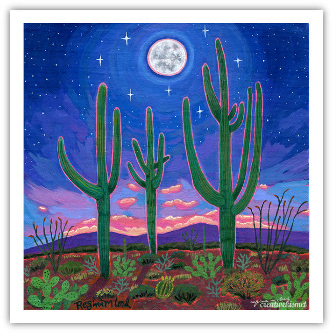 Saguaro Moon Dance - Art Print