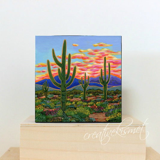 Art Block - Saguaro Sunset