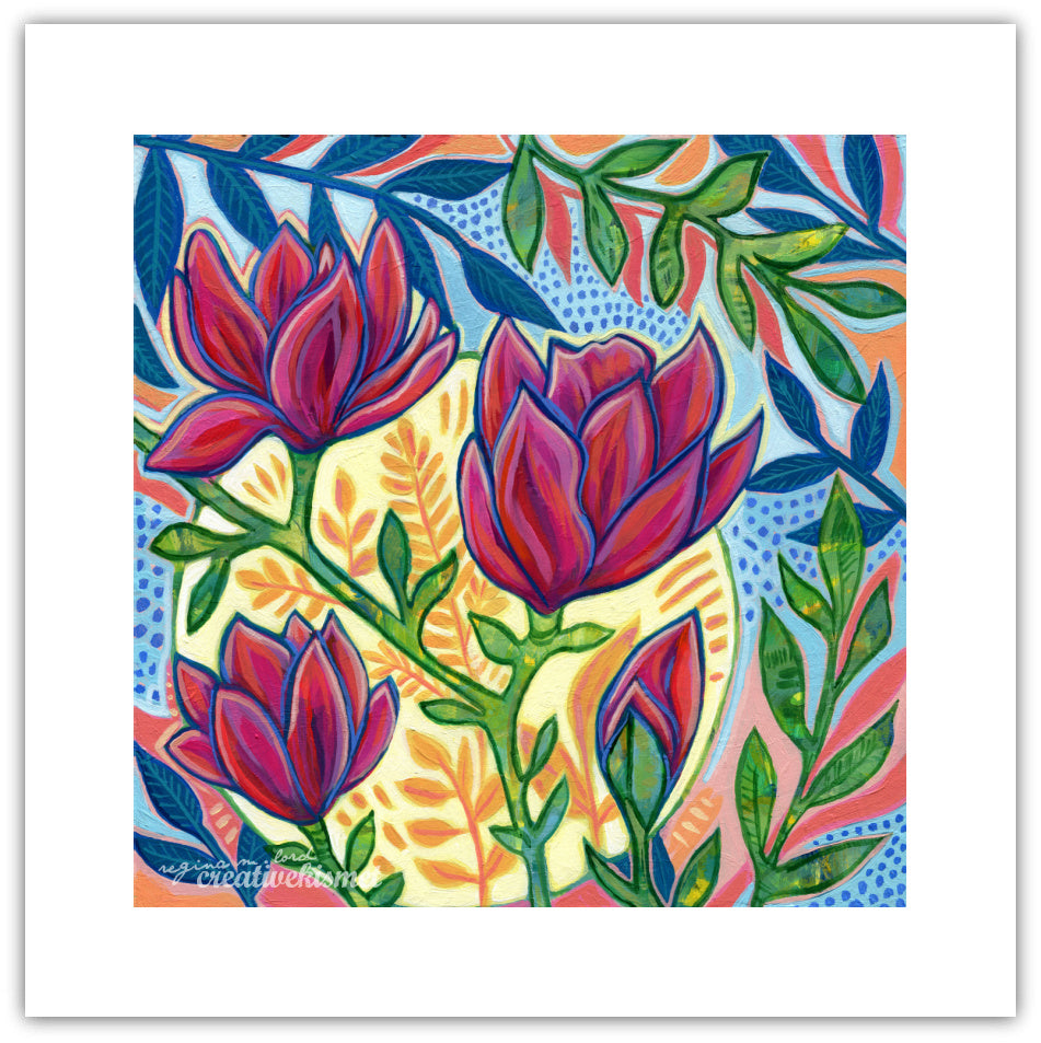 Pink Magnolias - Art Print