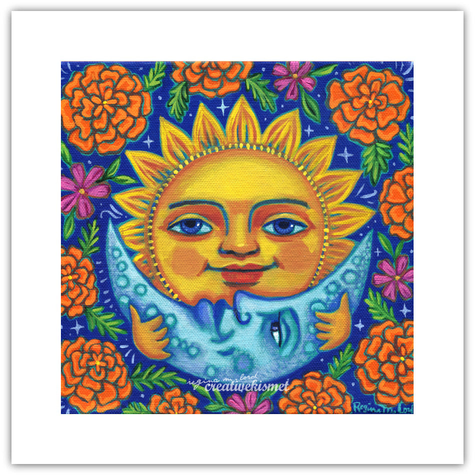 Cempasúchil Sun & Moon - Art Print