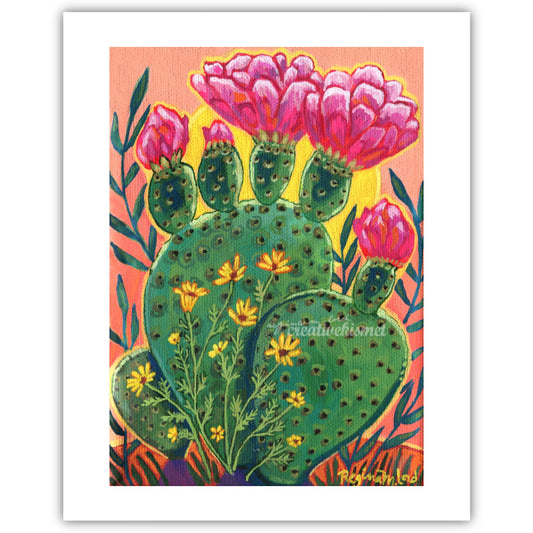 Sunshine Desert Flowers - Art Print
