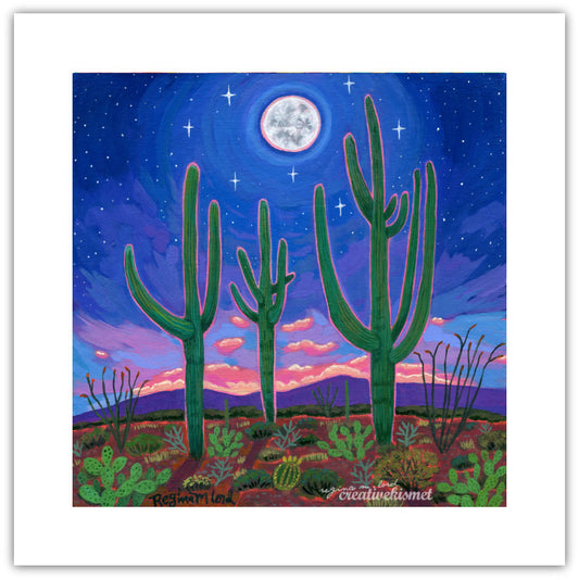 Saguaro Moon Dance - Art Print