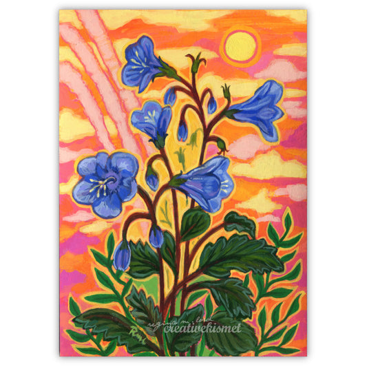 Desert Bluebells - Original Painting 5 x 7