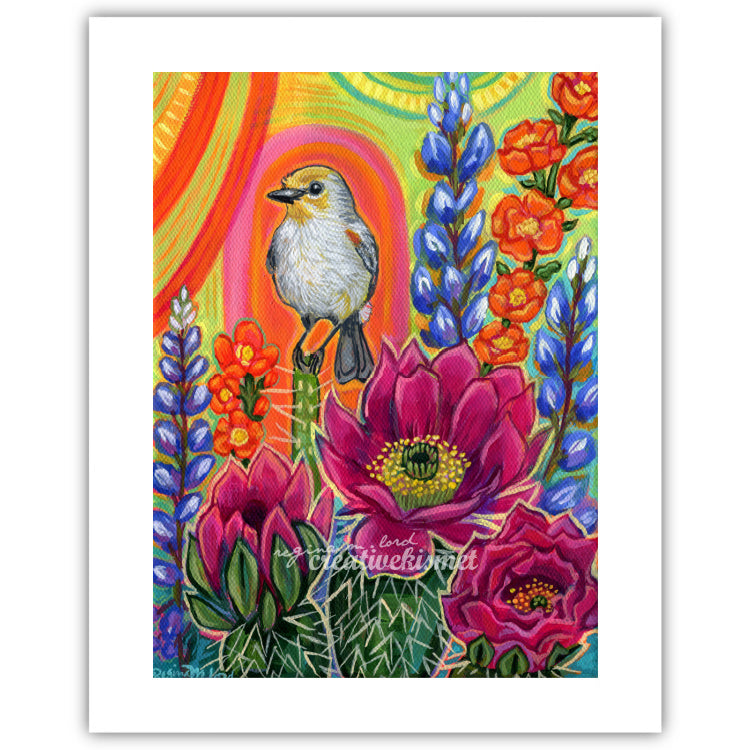 Verdin Desert Morning - Art Print