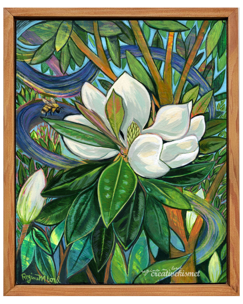 Magnolia Breeze- 8 x 10 Framed Original Artwork