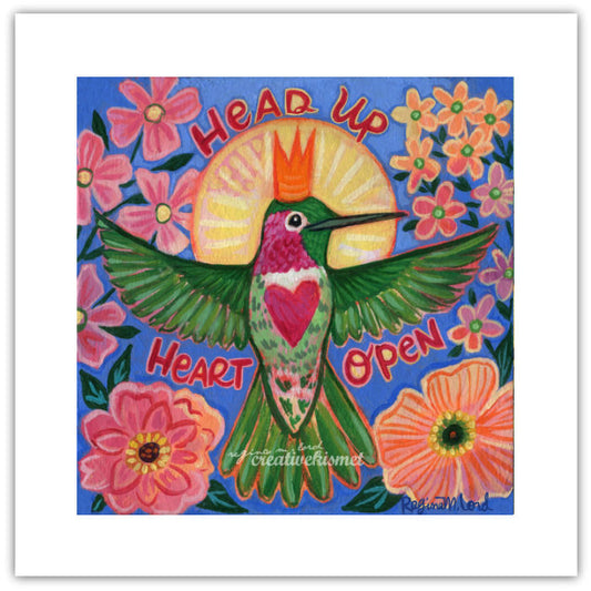 Head & Heart Hummingbird - Art Print