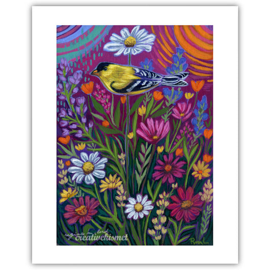 Goldfinch Garden - Art Print
