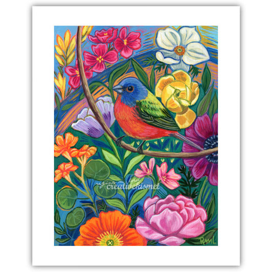 Painted Bunting - Art Print