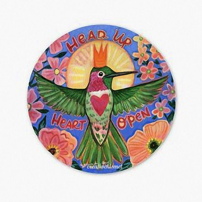 Head & Heart Hummingbird Sticker