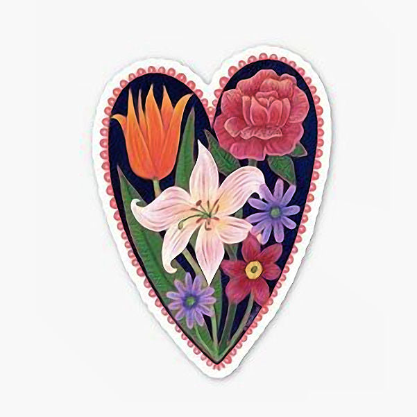 Floral Heart Sticker