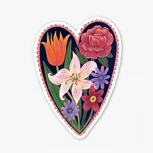 Floral Heart Sticker