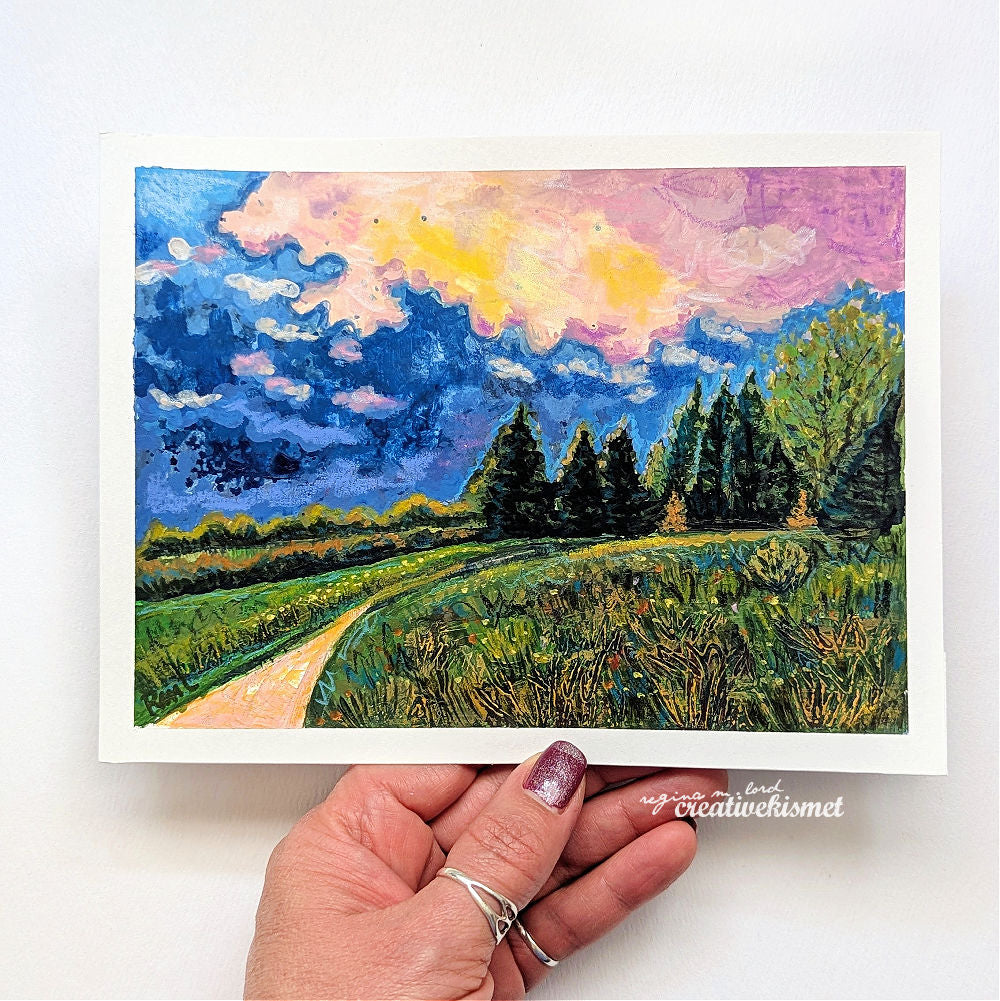 Into the Woods - 6 x 8 Original Painting on Paper