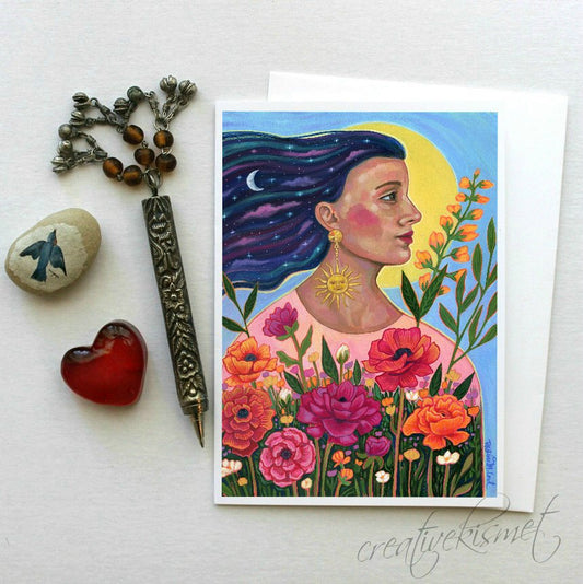 Aura of Earth and Sky - 5x7 Art Card with Envelope