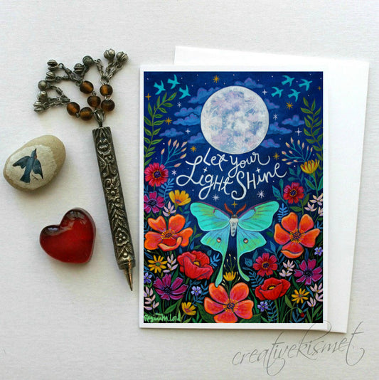 Let Your Light Shine - 5x7 Art Card with Envelope