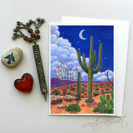 Desert Cloud Crescendo - 5x7 Art Card with Envelope