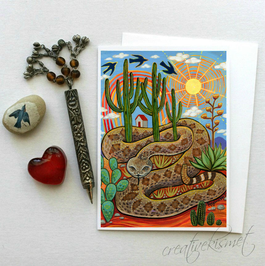Desert Dwellers - 5x7 Art Card with Envelope
