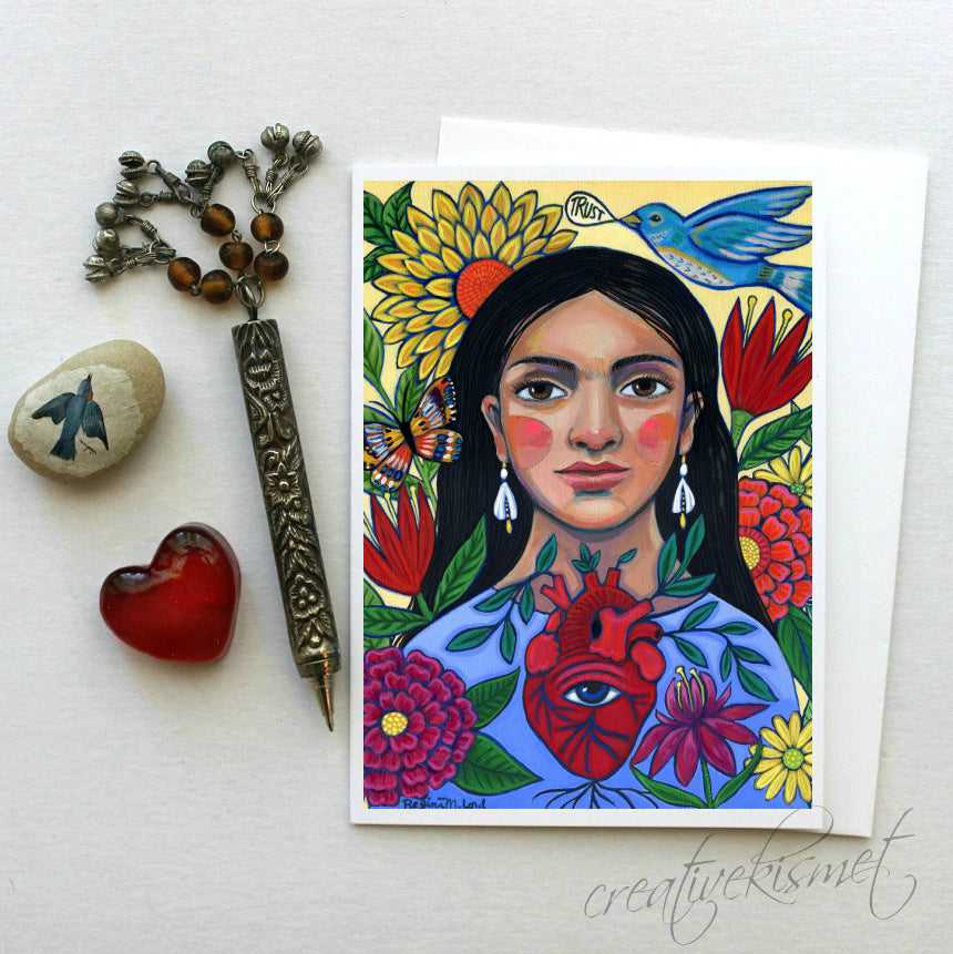 Trust Your Knowing Heart - 5x7 Art Card with Envelope