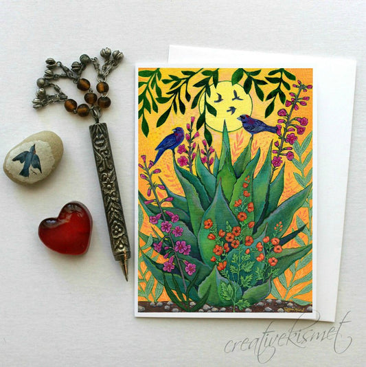 Golden Morning - 5x7 Art Card with Envelope