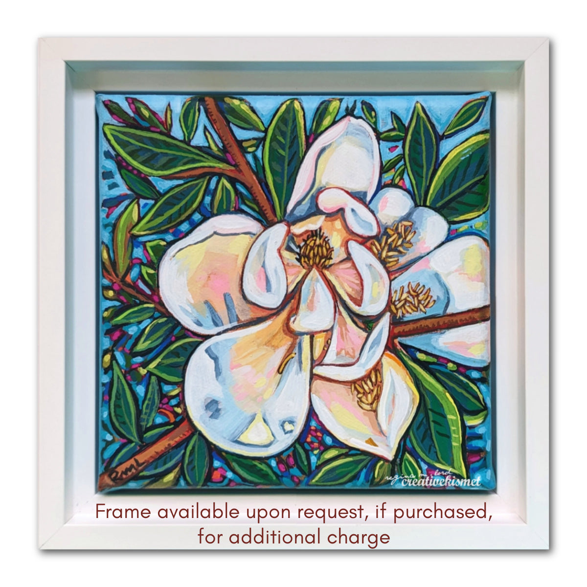Magnolia Bright - 6 x 6 Original Artwork