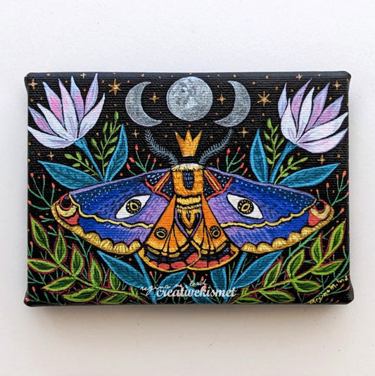 Canvas Block Print - Eyes on the Moon