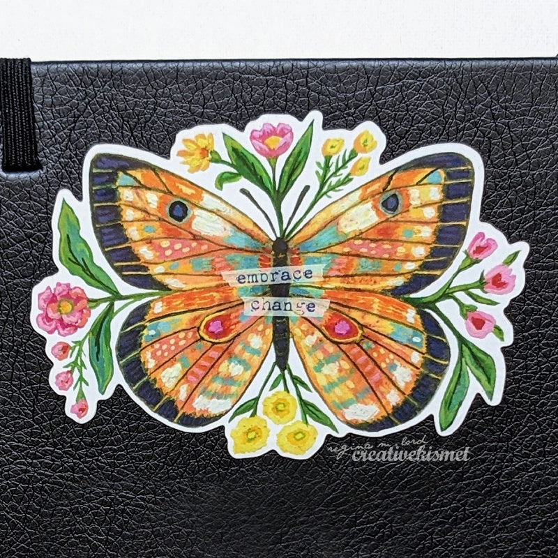 Embrace Change Butterfly Sticker