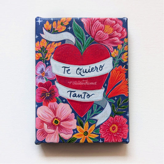 Canvas Block Print - Te quiero Tanto