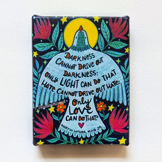 Canvas Block Print - Only Light & Love