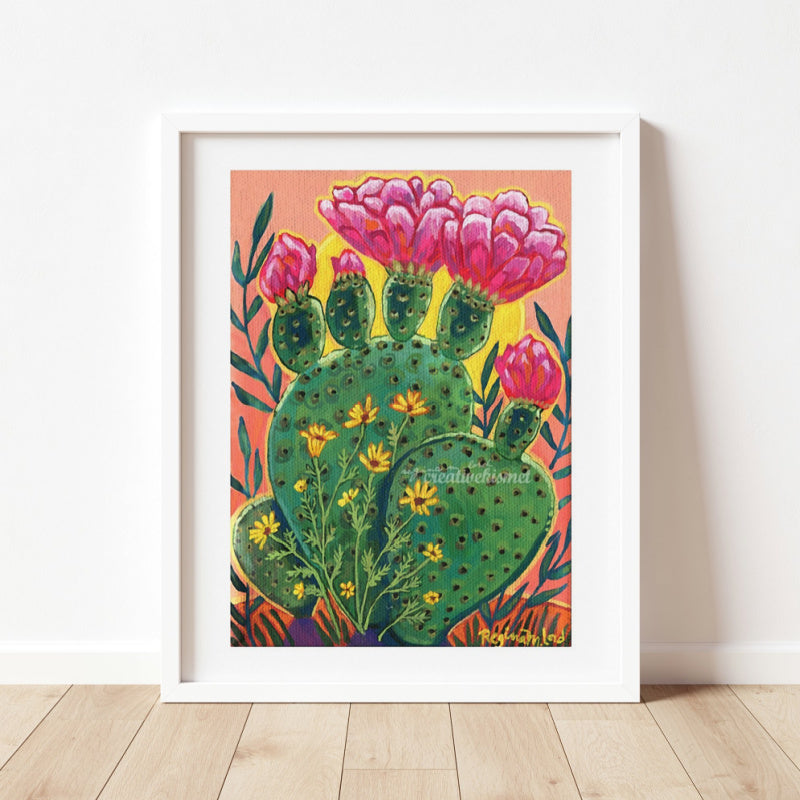 Sunshine Desert Flowers - Art Print