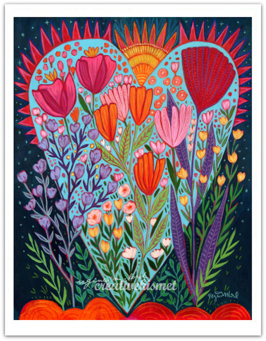 Big Blooming Love - Art Print