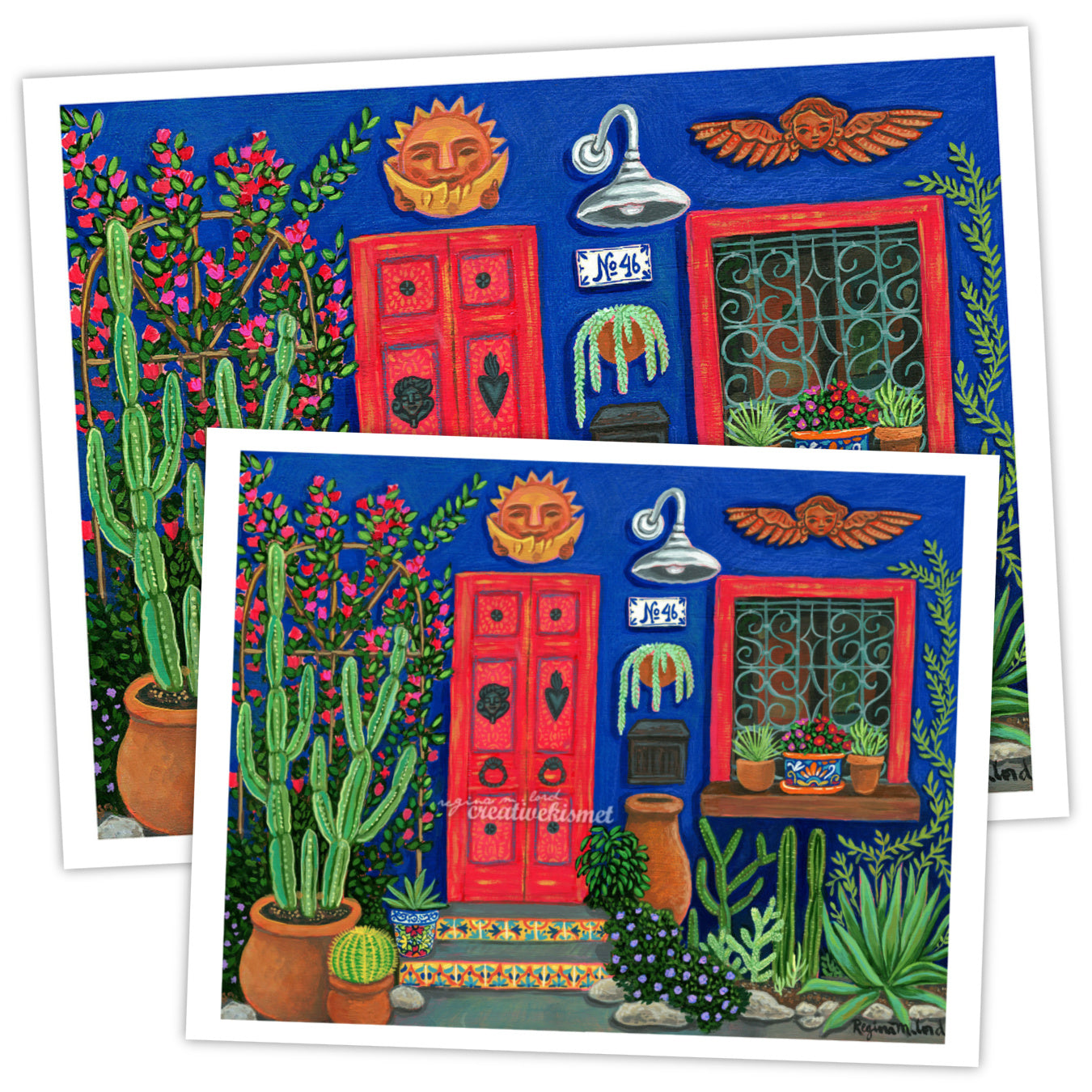 Red Door in the Barrio - Art Print