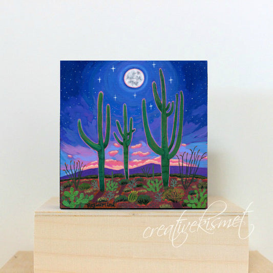 Art Block - Saguaro Moon