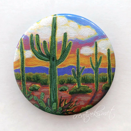Sunset Saguaro - Pocket Mirror