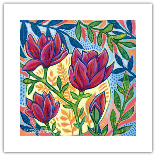 Pink Magnolias - Art Print