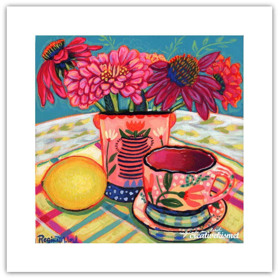 Lemon Tea - 8x8 Art Print