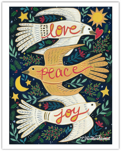 Love Peace Joy - Art Print