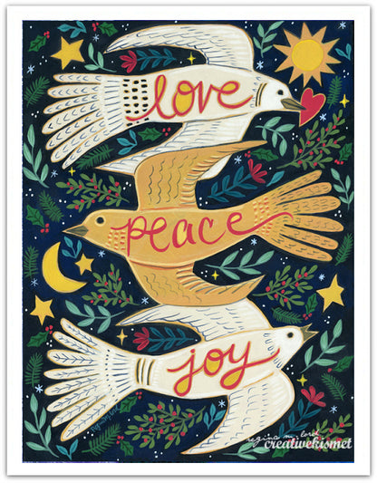 Love Peace Joy - Art Print