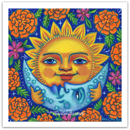 Cempasúchil Sun & Moon - Art Print