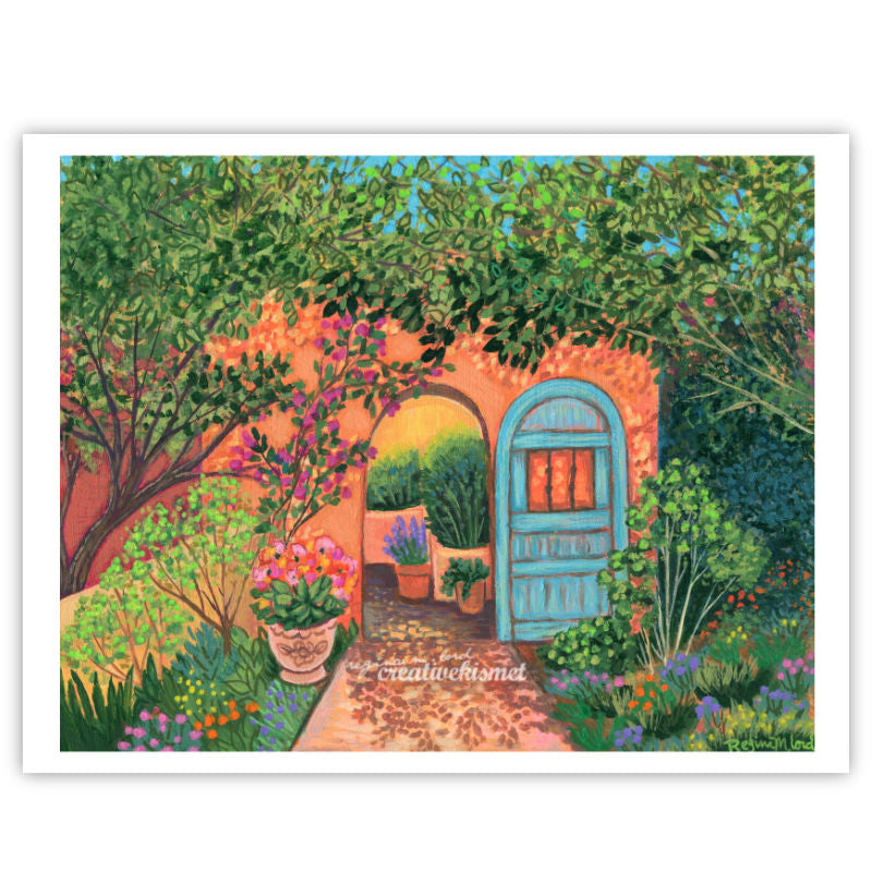 La Posada Garden Gate - Art Print