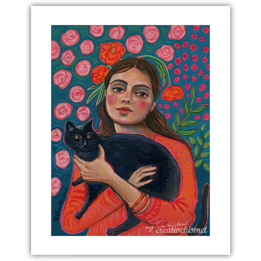 Cat Lady - Art Print