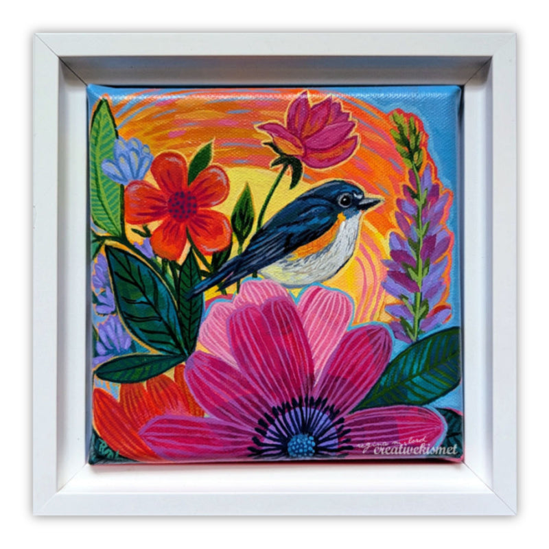 Songbird Serenade - 6 x 6 Framed Original Art