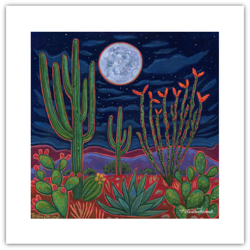 Under the Desert Moon - Art Print