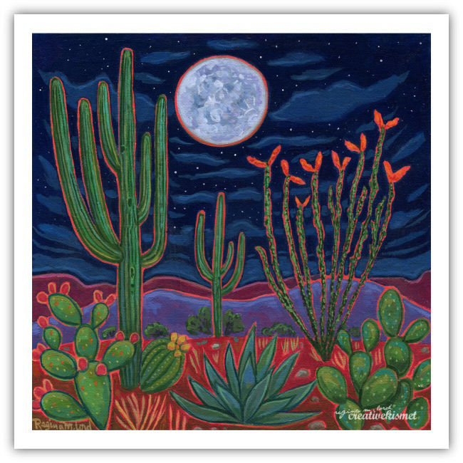 Under the Desert Moon - Art Print