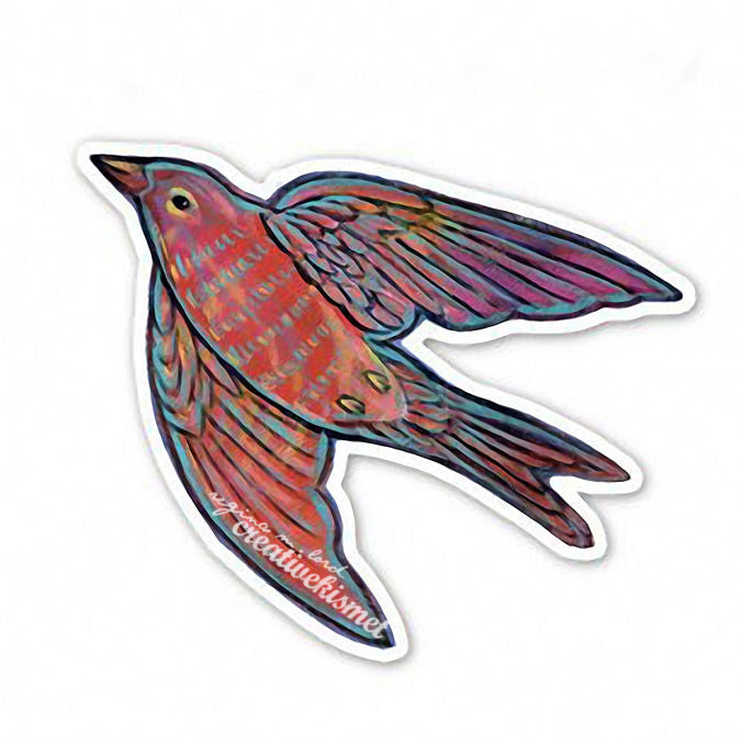 Bird In Flight Sticker Flying Bird Sticker – Creative Kismet