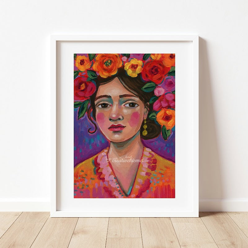 Flower Girl Rosalinda - Art Print