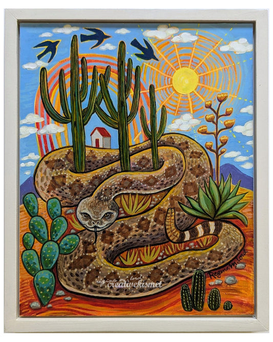 Desert Dwellers - 8 x 10 Framed Original Artwork