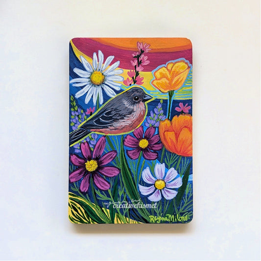 Scarlet Flycatcher - 4 x 6 Original Art