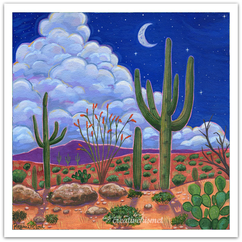 Desert Cloud Crescendo - 8x8 Art Print