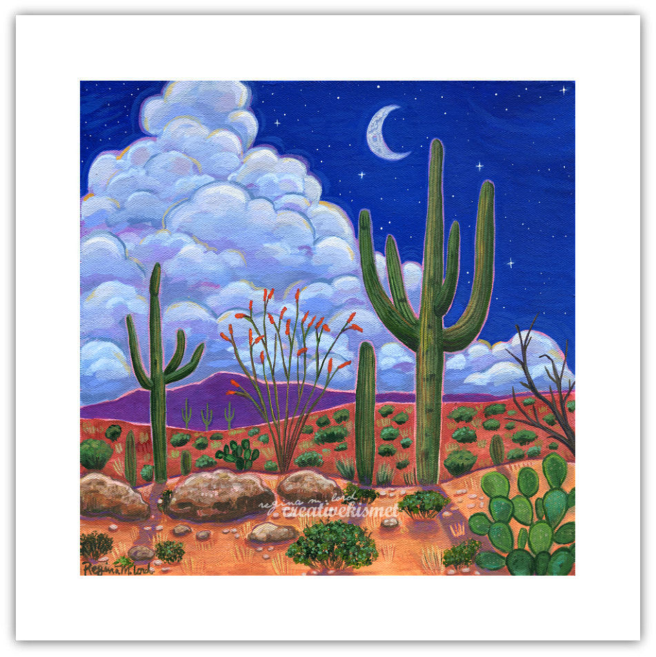 Desert Cloud Crescendo - 8x8 Art Print