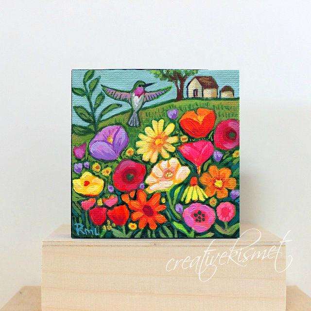 Art Block - Hummingbird Visit